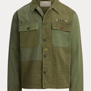 Polo Ralph Lauren Men’s Patchwork Military Field Jacket Large New